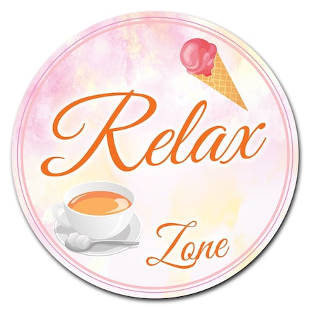 Relax Zone Circle Vinyl Laminated Decal
